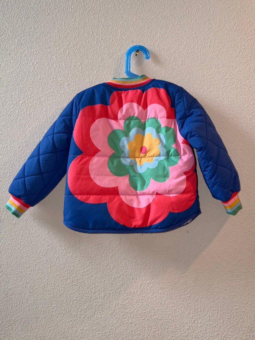 Mini Boden Kids Quilted Jacket Mazarine Blue Size 3-4Y - Picture 3 of 6